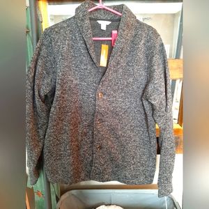 Joe Fresh MENS GREY/ BLACK CARDIGAN size medium